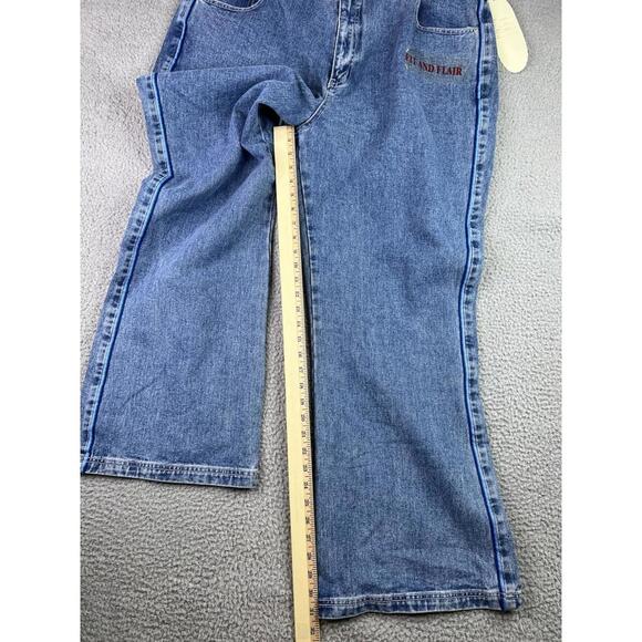 NWT Revolt Blue Denim Jeans Fit & Flare Womens Size 22 100% Cotton Deadstock - Picture 4 of 14
